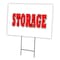 Signmission Storage Yard Sign & Stake outdoor plastic coroplast window, C-1824 Storage C-1824 Storage - alternate 1